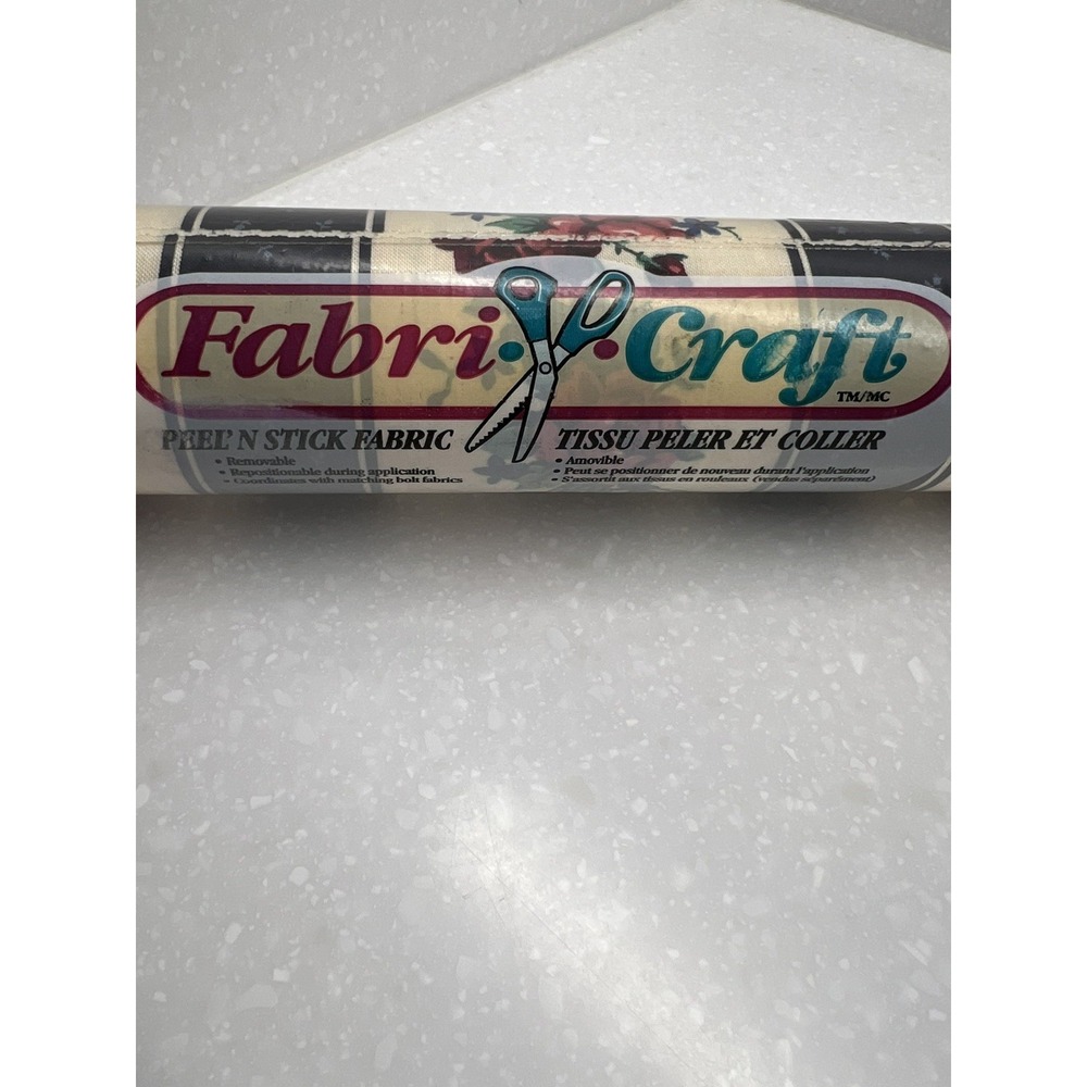 Fabri Craft Peel' N stick Fabric 5.63 Sq. Ft. Made in USA Sealed New